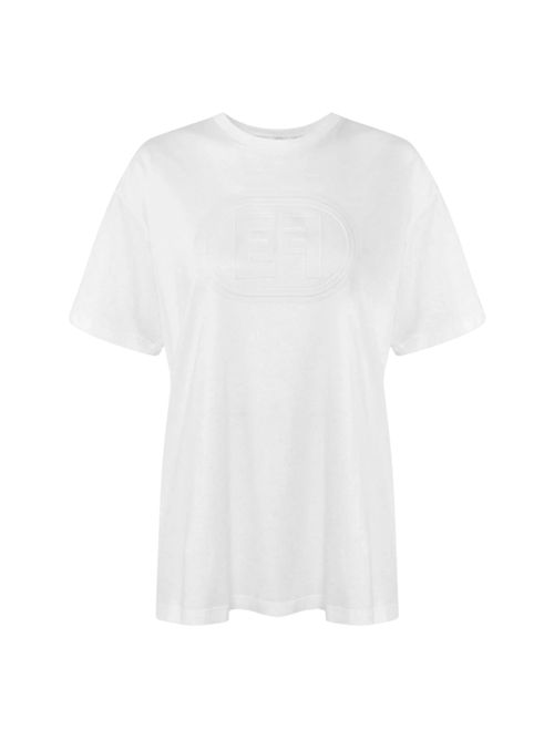 T-shirt in jersey con logo Elisabetta Franchi | MA60N51E2270